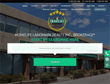 Tablet Screenshot of homelifelandmark.com